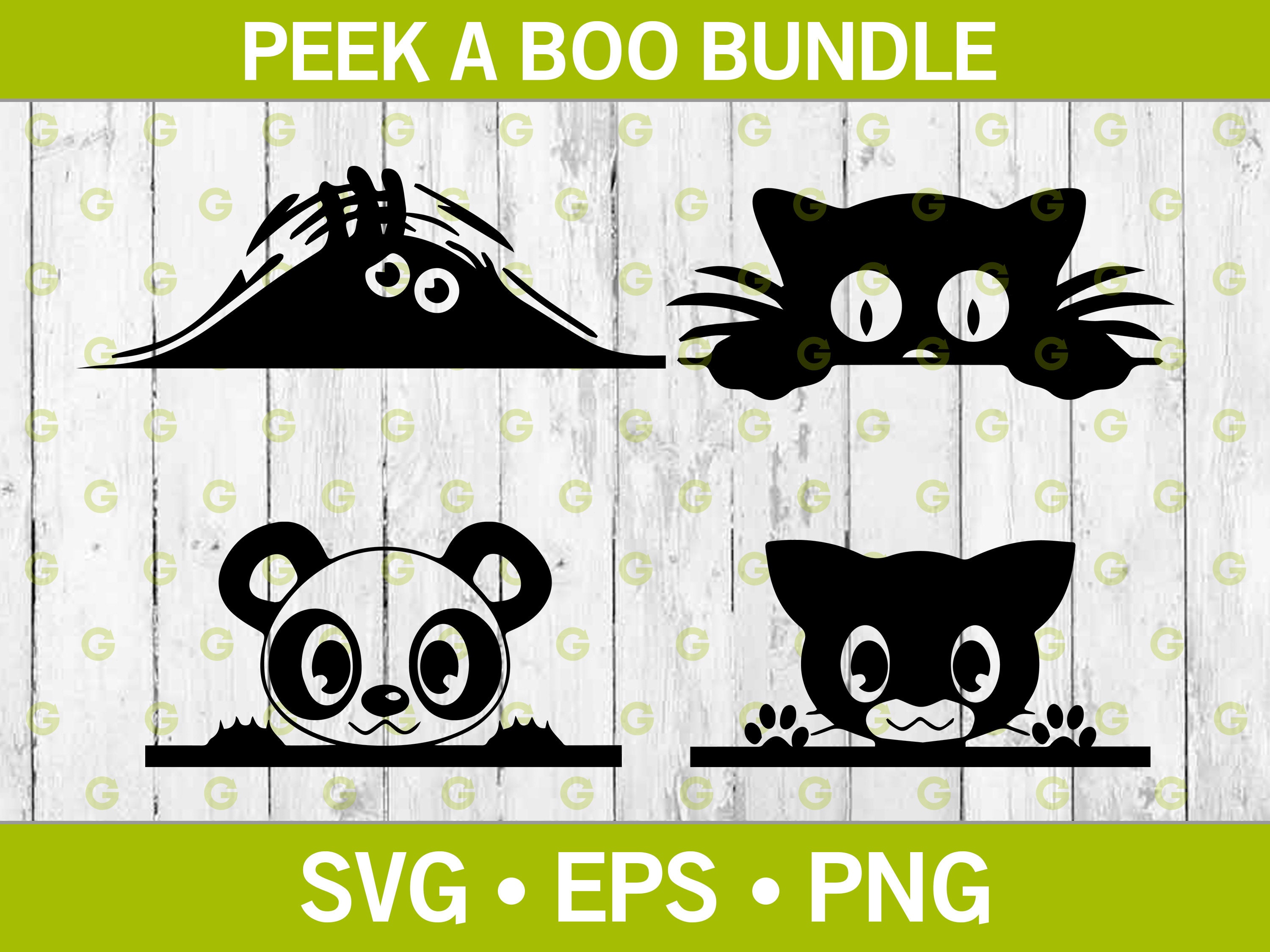 Peek A Boo SVG SVG Bundle Anime Svg Animal Svg Cricut Svg | Etsy