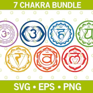 7, Chakra Symbol SVG, SVG Bundle, Svg spirituel, Svg de méditation, Yoga Svg, Svg religieux, Faith Svg, Om Svg, Mantra Svg