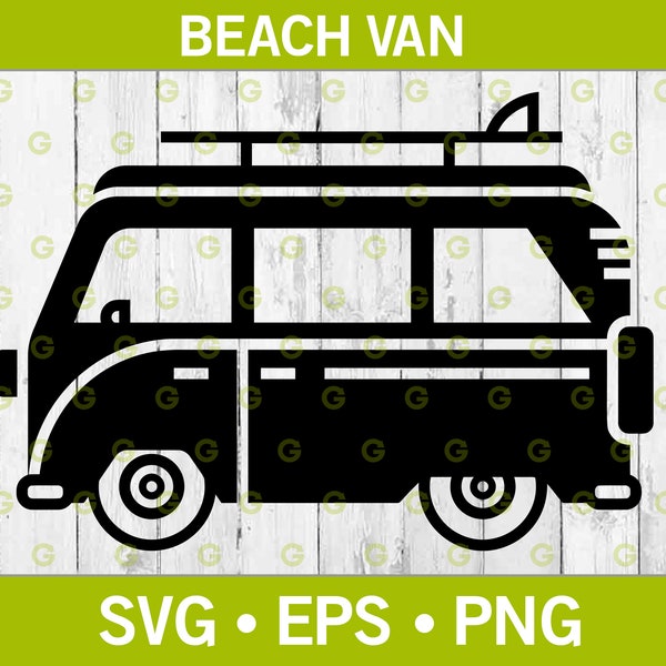 Beach Surf Van SVG, Summer Time Van Svg, Van Svg, Anime Van Svg, Old Style Van Svg, Classic Van Svg, Hippie Van Svg, Svg, Png, Eps