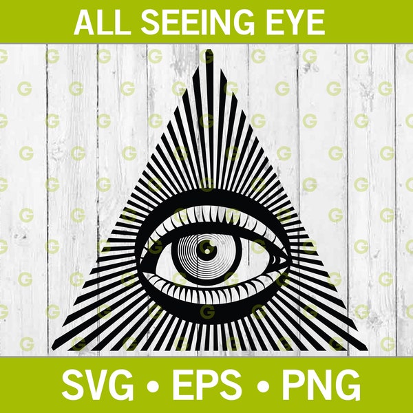 All Seeing Eye SVG, Eye Svg, lluminati Eye, Egyptian Eye, Spiritual Eye, Third Eye Chakra, Occult Eye, Mystical Eye Symbol, Svg, Png, Eps