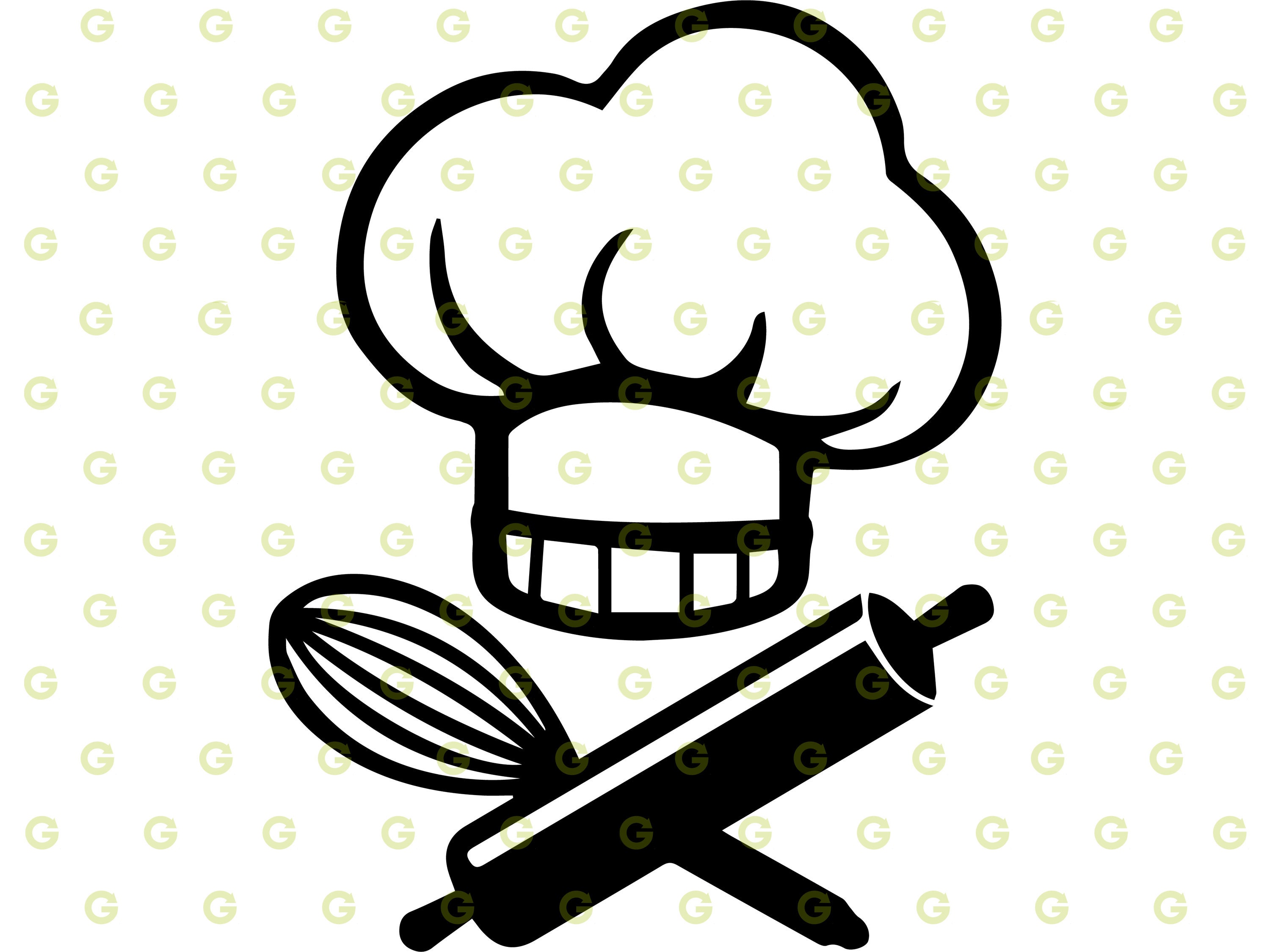 Chef Hat And Baking Utensils Svg Food Svg Cooking Svg Chef Etsy 