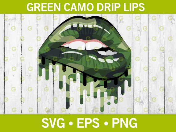 Download Clip Art Blue Svg For Silhouette Grey Dripping Lips Svg Bundle Camo Biting Lips Svg Green Purple Sublimation Cricut Art Collectibles