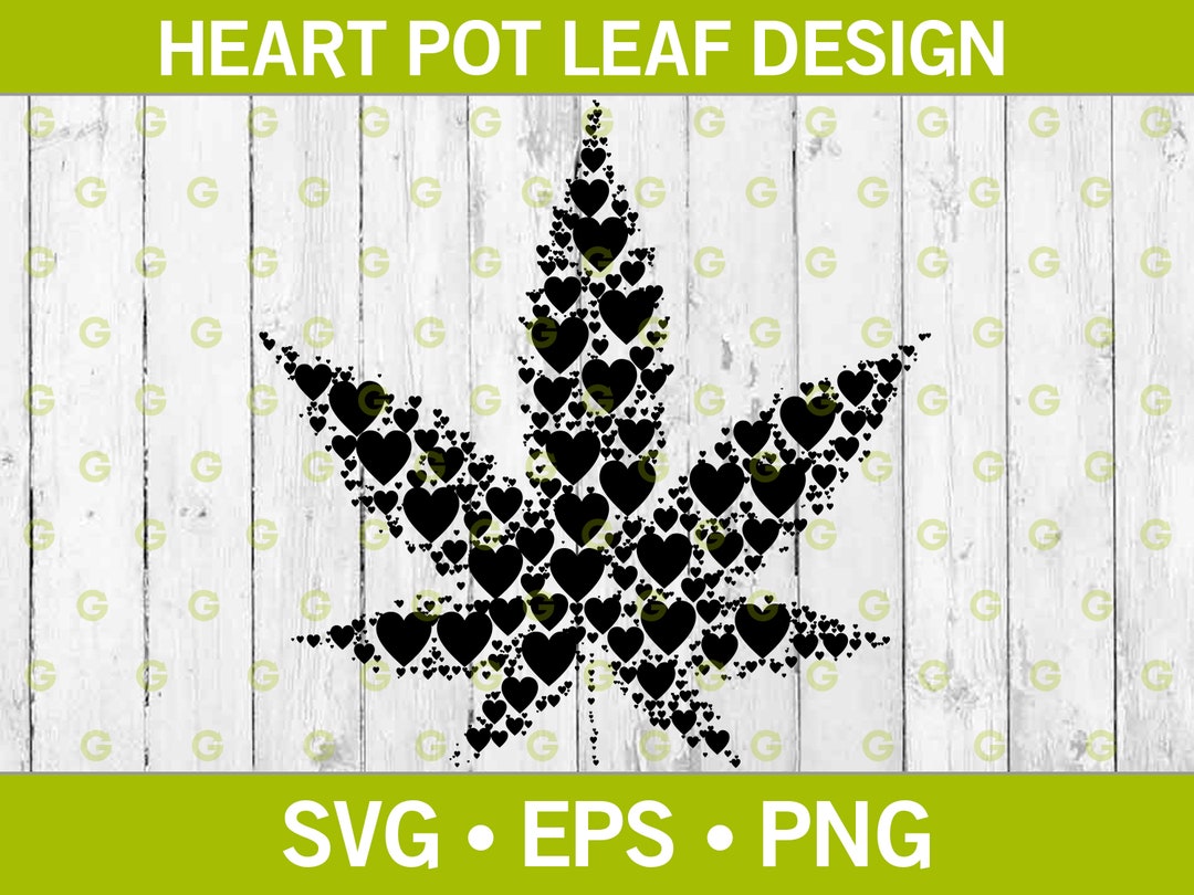 Heart Pot Leaf SVG, Marijuana Leaf SVG, Smoking Weed Svg, Stoner Svg ...