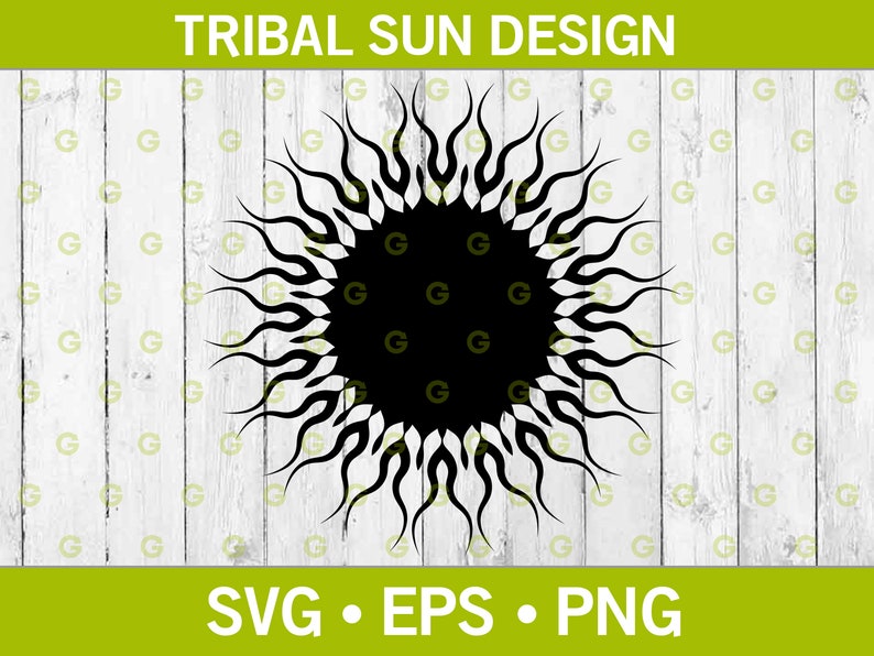 Tribal Sun Svg Sun Decal Svg Star Cut File Sun Design Sol Svg Sun Cut File Svg Tribal Sun With Rays SVG Sun Star Svg Sunlight Svg