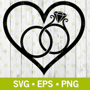 Hochzeit Ringe Ring Liebe Herz SVG, Braut SVG, Bräutigam SVG, Ehe SVG, Liebe Herz SVG, heiraten SVG, Hochzeit Aufkleber