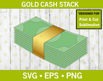 Gold Fashion Cash Stack SVG, Fashion money Svg, Designer Money Svg, Fashion Cash Svg, Money Stack Svg, Dollar Bill Svg, Cash Svg