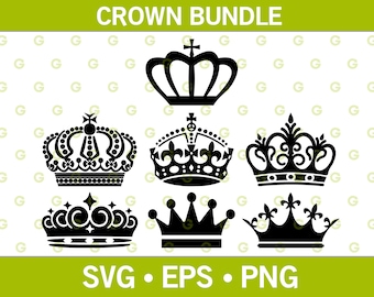 7, Crown SVG, SVG Bundle, King SVG, Queen Svg, Royalty Svg, Tiara Svg, Crest Svg, Coronet Svg, Cricut Svg, Monogram Svg