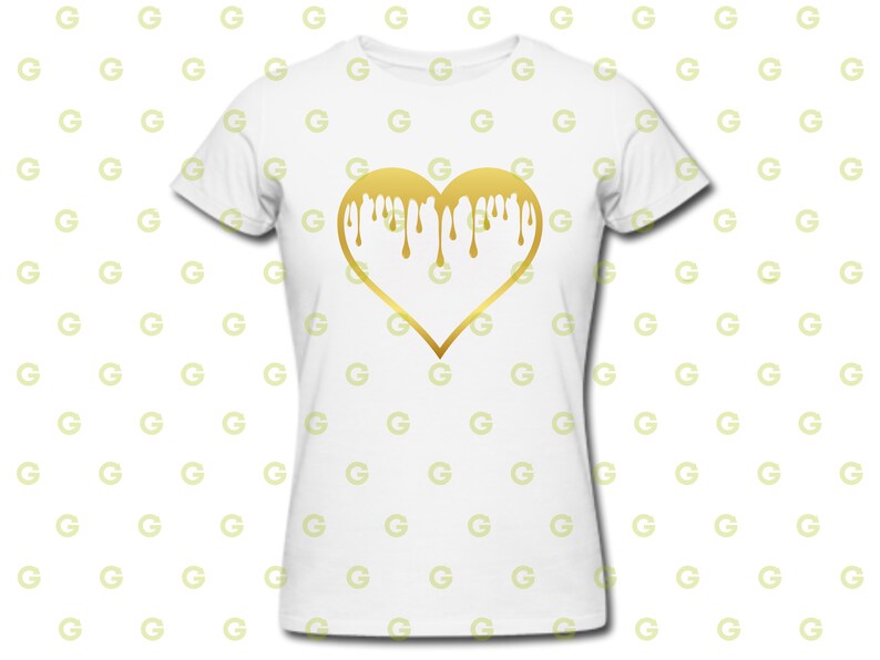Download Dripping SVG Gold Drip Heart SVG Design Cut File For | Etsy