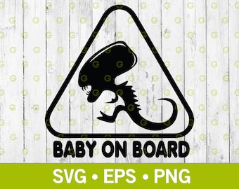 Baby On Board Alien Decal SVG, Funny Decal SVG, Alien Baby SVG, Car Decal Svg, Truck Decal Svg, Ufo svg