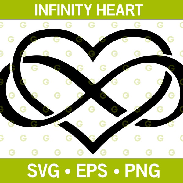 Infinity Heart Design SVG, Heart SVG, Monogram SVG, Love Svg, Spiritual Svg, Faith Svg, Religion Svg, Valentines Svg, Monogram Svg