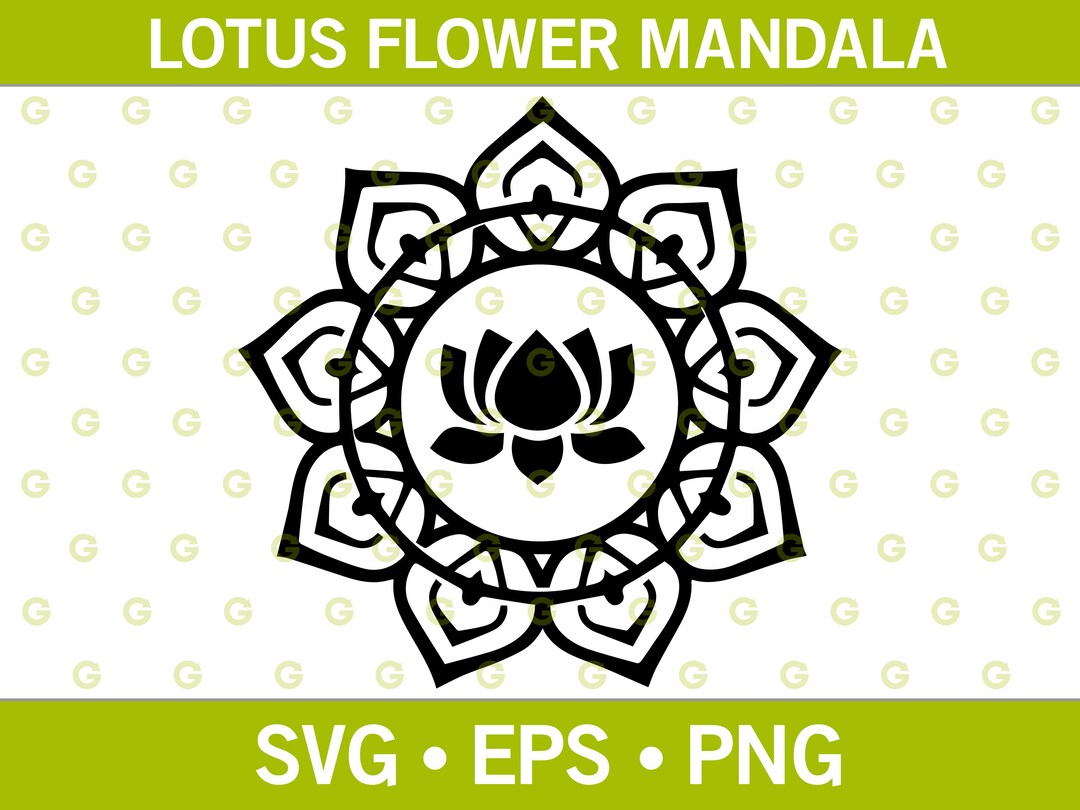 Mandala SVG, Lotus Flower SVG, Spiritual SVG, Meditation Svg, Yoga Svg ...