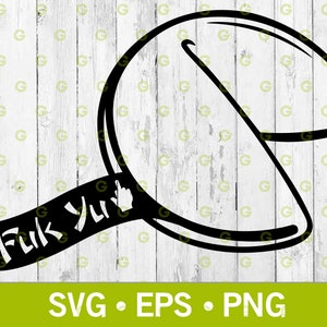 Puede incluir: Gráfico en blanco y negro de una galleta de la fortuna con una pancarta que dice "Fuk Yu" y un gesto con la mano. El diseño es un gráfico vectorial, adecuado para diversas aplicaciones.