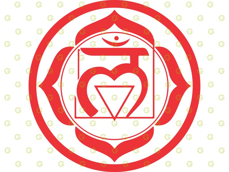 Puede incluir: Un mandala rojo y blanco con una forma de coraz&oacute;n en el centro. El mandala est&aacute; rodeado por un c&iacute;rculo con un borde rojo.