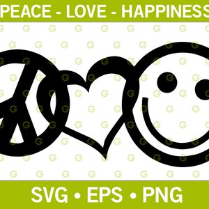 Paz SVG, Amor SVG, Corazón SVG, Smiley Svg, Emoji Svg, Religioso Svg, Fe Svg, Feliz Svg, Archivo de corte Svg, Monograma Svg, Cricut
