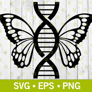 Monarch Butterfly Wings DNA Strand Svg, Butterfly Svg, Wings Svg, DNA Svg, Medical Svg, Butterfly Clipart, Animal Svg, Svg, Png, Eps