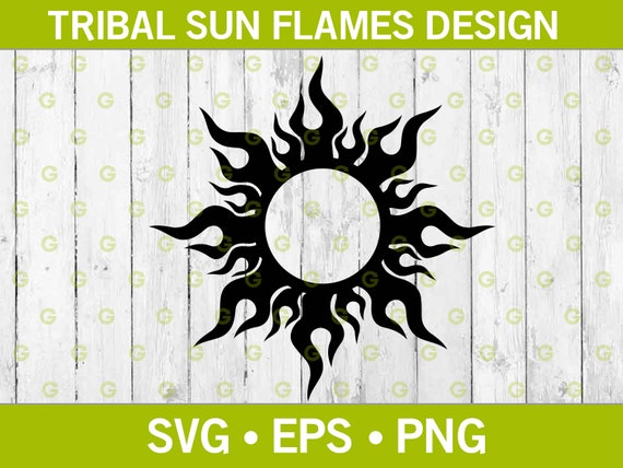Tribal Sun Svg Sun Decal Svg Star Cut File Sun Design Sol Svg Sun Cut File Svg Tribal Sun With Rays SVG Sun Star Svg Sunlight Svg