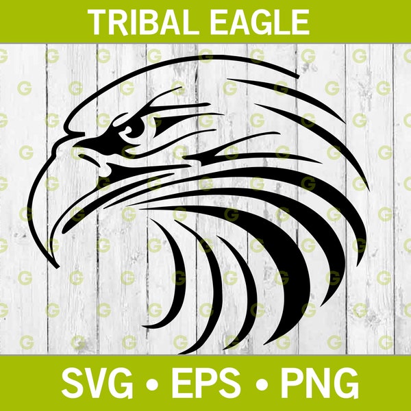 Tribal Eagle Head Svg, USA Eagle Svg, Eagle Bird Svg Animal Svg, Flying Eagle Svg, Bald Eagle Svg, Wild Eagle Svg, Wild Bird Svg