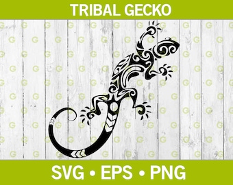 Tribal Gecko SVG, Lizard SVG, Animal Svg, Desert Svg, Chameleon Svg, Dragon Svg, Salamander Svg Iguana Svg