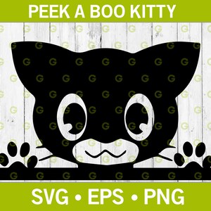 Peek A Boo Katze SVG, Katze SVG, Kätzchen SVG, Kitty svg, Tier svg, Haustier svg, niedliche svg, Clip Art, Miauen svg, svg geschnittene Datei, Cricut svg