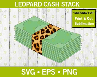 Leopard Fashion Cash Stack SVG, Fashion money Svg, Designer Money Svg, Fashion Cash Svg, Money Stack Svg, Dollar Bill Svg, Cash Svg