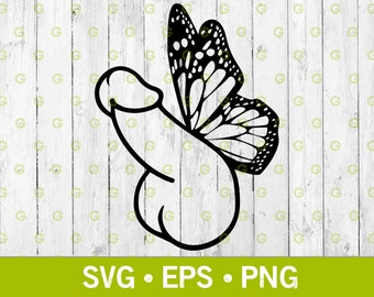 Penis With Monarch Butterfly Wings Svg, Big Dick Svg, Dick Svg, Erotic Art Svg, Funny Adult Svg, Sexual Svg, Erotic Svg, Svg, Png, Eps