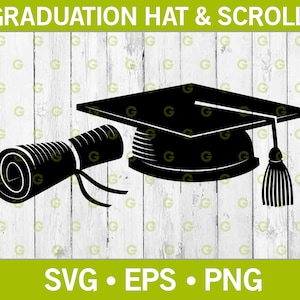Graduación Svg, Scroll Svg, Diploma Svg, Hat Svg, School Svg, College Svg, High School Svg, Homework Svg, Cricut Svg