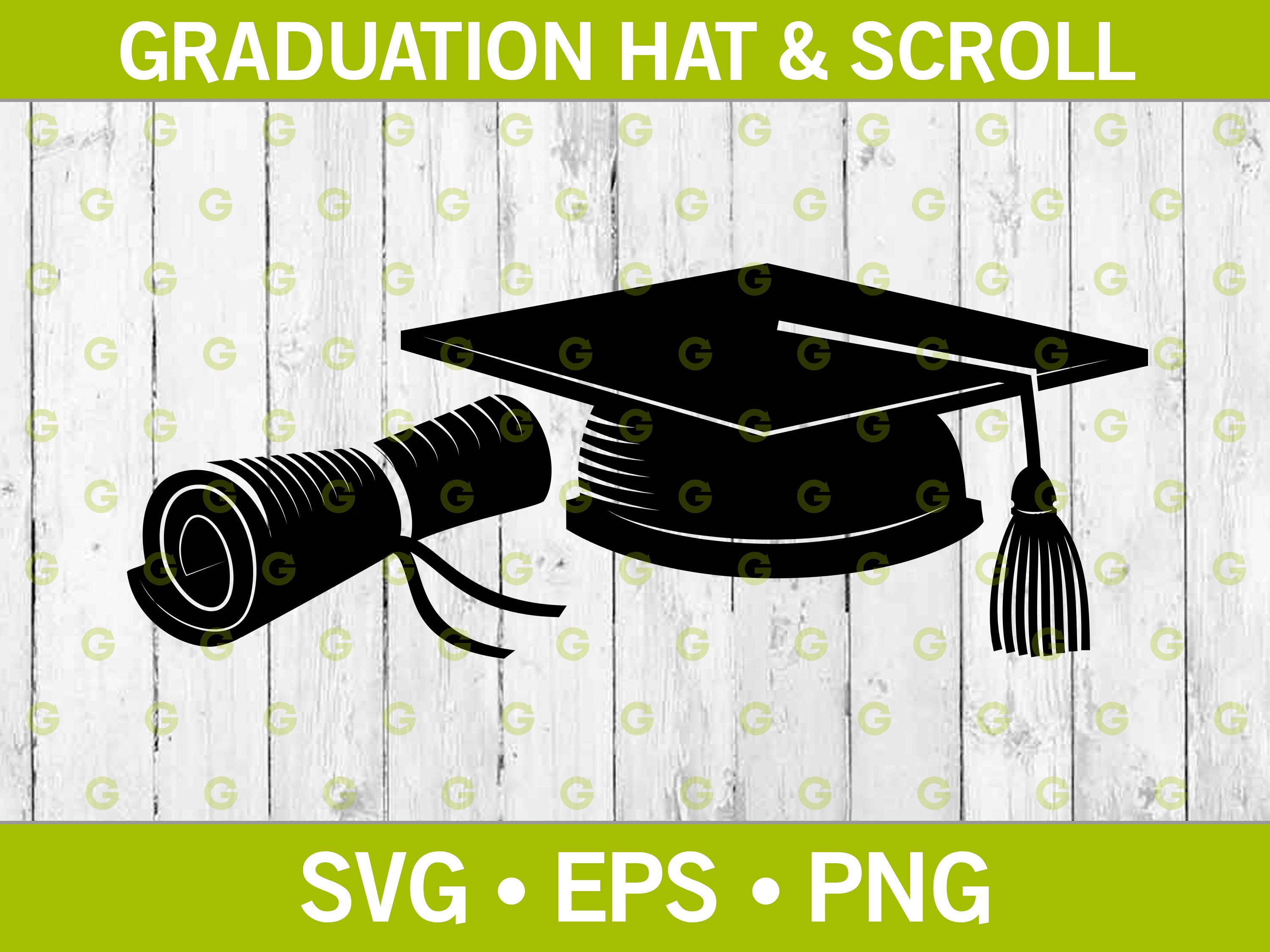 Download Graduation Svg Scroll Svg Diploma Svg Hat Svg School Svg Etsy