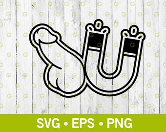 Funny Dick Magnet Decal SVG. Vector Cut File for Cricut, Penis Magnet, Funny Adult Svg, Erotic Art Svg, Erotic Clipart, Sex, Svg, Png, Eps