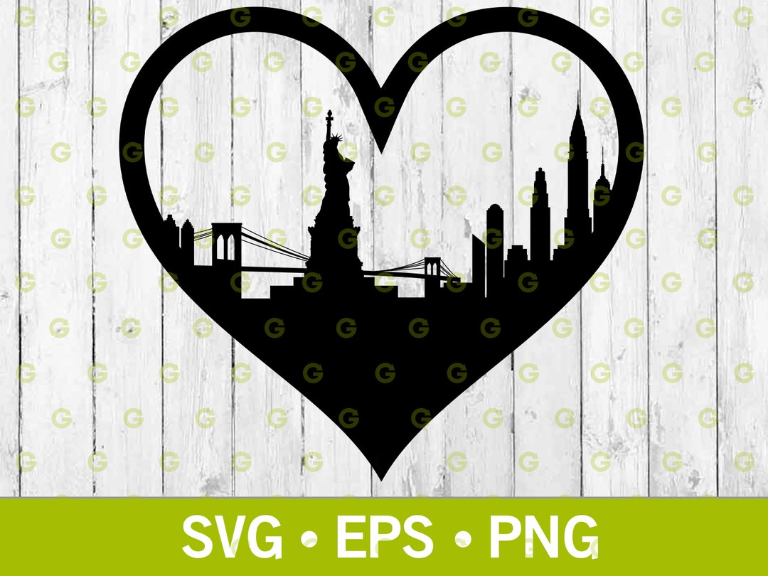 I Love New York USA Love Heart SVG, United States SVG, New York Svg