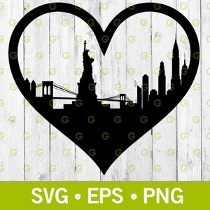 Eu amo Nova York EUA Love Heart SVG, Estados Unidos SVG, Nova York Svg, Love Heart Svg, Newyork Skyline Svg, City Scenery Svg