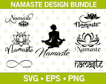 Namaste Spiritual Designs SVG Bundle, Spiritual SVG, Meditation Svg, Infinity Svg, Lotus Svg, Faith Svg, Religious Svg, Yoga Svg