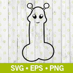 Outer Space Alien Penis SVG, Adult SVG, Cute Penis SVG, Penis Cut File,  Alien Dick Svg, Male Alien, Cartoon Penis, Penis Svg, Erotic Svg