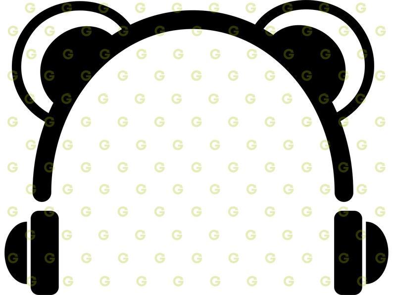 Download Cute HeadPhones With Ears SVG Music Design SVG Cat Ears SVG | Etsy
