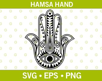 Hamsa Hand SVG, Spiritual SVG, Faith SVG, Religious Svg, Yoga Svg, Evil Eye Svg, Wall Art, Hand Svg, Svg Cut File, Monogram Svg