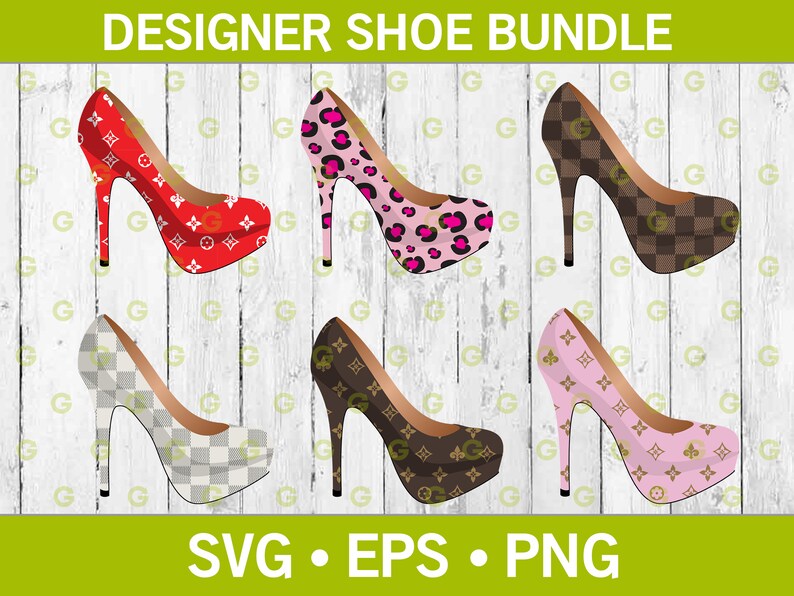 Fashion Shoes Svg Clothing Svg High Heel Shoe Svg Style Svg Fashion Designer Shoes SVG Bundle Designer Pattern SVG
