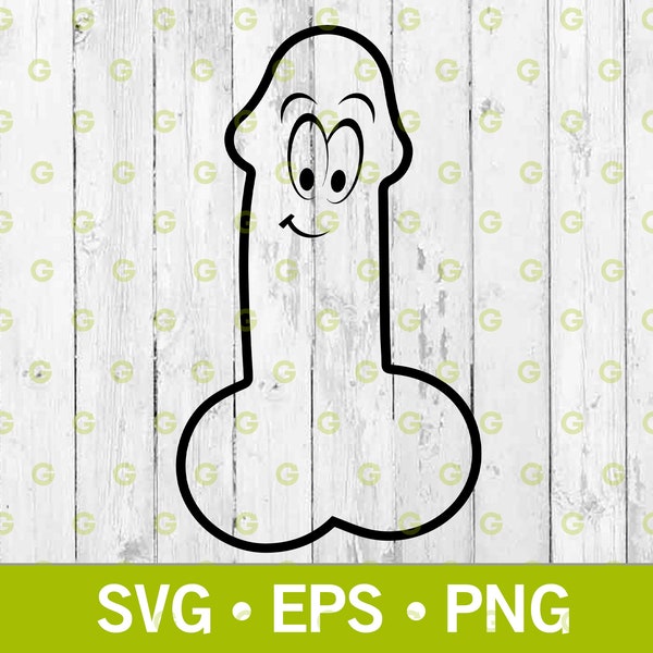 Excited Cartoon Penis SVG, Erotic Art SVG, Adult Clipart Svg, Large Penis Svg, Happy Penis SVG, Big Dick Svg, Penis Clipart, Svg, Png, Eps