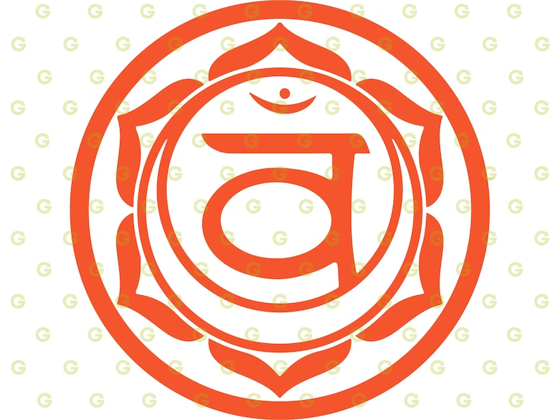 Puede incluir: Un s&iacute;mbolo circular naranja con una letra s&aacute;nscrita estilizada "a" en su interior. El s&iacute;mbolo est&aacute; rodeado por un borde circular y un dise&ntilde;o de flor de loto.