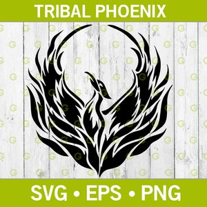 Tribal Phoenix Bird SVG, SVG Animal Tribal, Tribal Bird Svg, Svg Animal sauvage, Bird Svg, Phoenix Svg, Phoenix Cut File, Phoenix Design