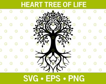 Tree of Life SVG, Spiritual Svg, Heart Svg, Love Svg, Faith Svg, Religious Svg, Yoga Svg, Nature Svg, Love Tree Svg, Wall Art