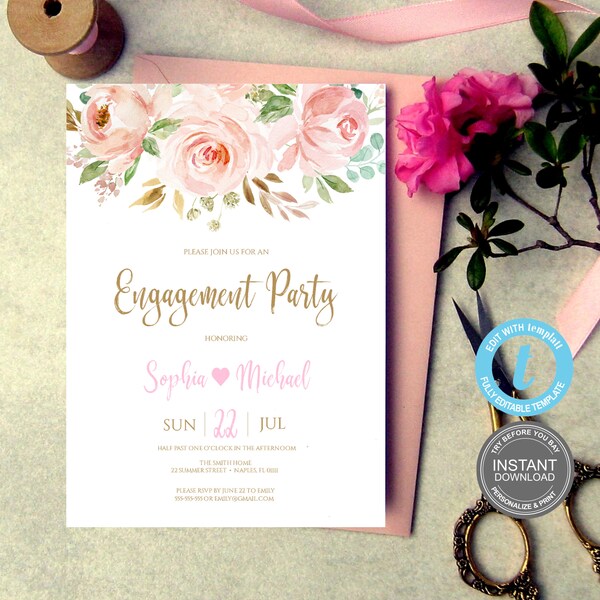 Engagement Party Evite Invitation Etsy