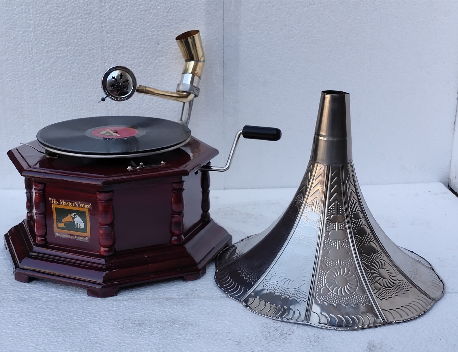 Antieke Gramophone Items Werken Fonograaf Vintage Etsy