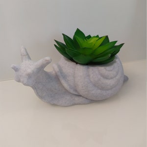 Snail flower pot, interior decoration, succulent, 3D printed