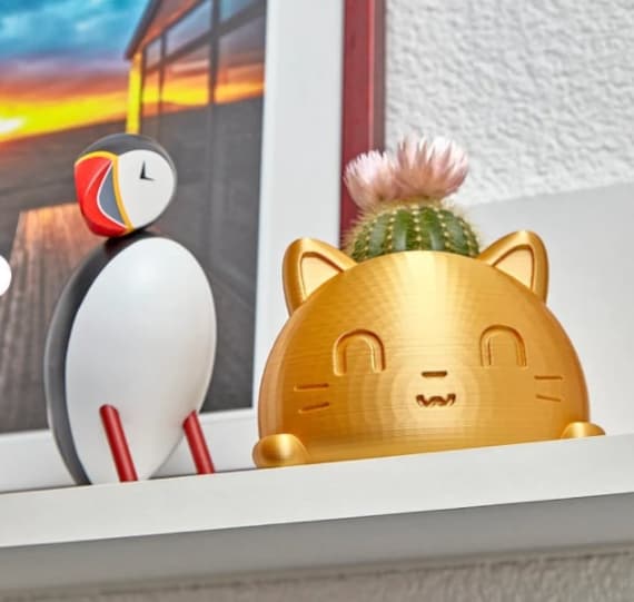 Vaso per piante a forma di gatto, fioriera, fioriere e vasi, cactus, stampa 3D