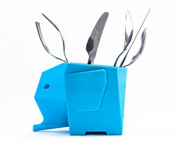 Eléphant-Porte Couverts-Égouttoir de Cuisine - Draineur Couvert