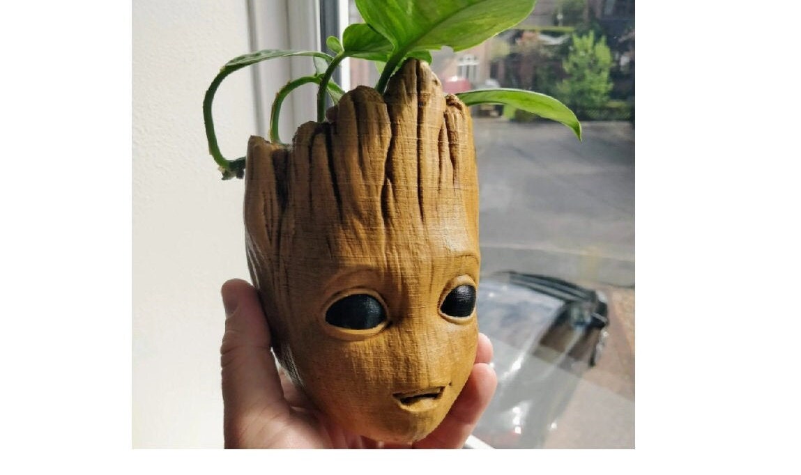 Pot Plante Tete de Baby Groot Impression 3D