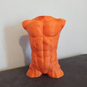 3D Printed Muscular Male Torso Bust - Etsy