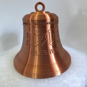 AC/DC hells bells fan art , bell , 3D print Bronze neuf