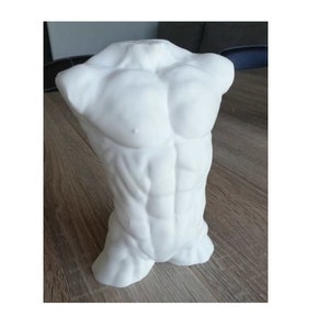 3D printed muscular male torso bust