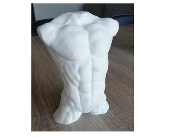 3D printed muscular male torso bust