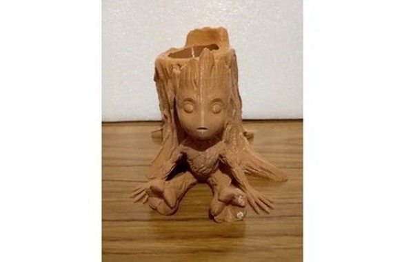 Pot Baby Groot Arbre Pot Succulent Pot Crayon Impression Etsy